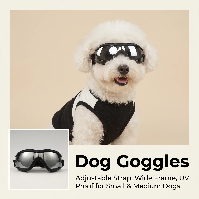 Snow Goggle Uv - Adjustable TPU Dog Sunglasses UV Protection